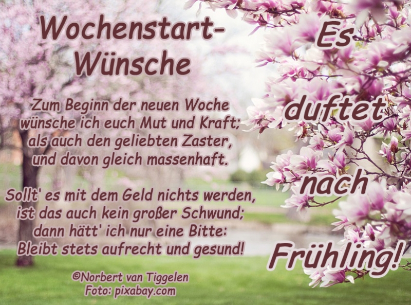 Wochenstart-Wünsche